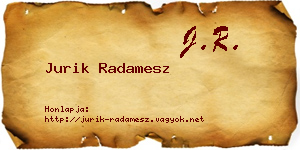 Jurik Radamesz névjegykártya
